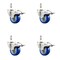 Service Caster 3.5 Inch 316SS Blue Polyurethane Swivel 12mm Stem Caster Set Lock Brake SCC SS316TSTTL20S3514-PPUB-BLUE-M1215-4 - alternate 4